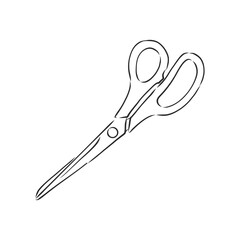 Doodle style scissors illustration. Scissors vector sketch illustration