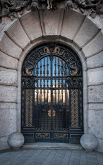 Old abandoned Adria Palace in Budapest Hungary