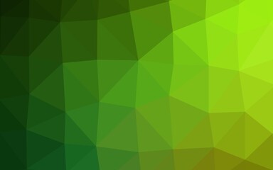 Light Green vector polygonal background.