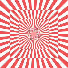 Vector illustration of geometrical pattern with optical illusion. Op art abstract background.