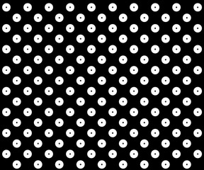 Black and white polka dot pattern. polka dot wave background vector