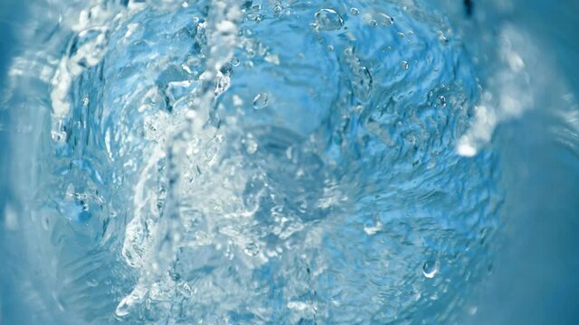 Water vortex in super slow Waves Circular Motion shot on High Speed Camera Macro Lens