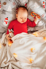 baby sleeping in bed