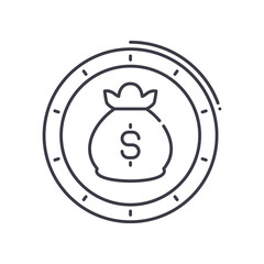 Investment plan icon, linear isolated illustration, thin line vector, web design sign, outline concept symbol with editable stroke on white background.