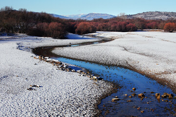 paisaje nevado en lamentaba  