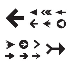 Arrow icon set isolated on background. Trendy vector collection. Different arrow icons in flat style. Creative arrows template for web site, app, graphic design, ui and logo. Arrow vector symbol
