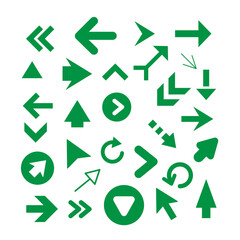 Arrow icon set isolated on background. Trendy vector collection. Different arrow icons in flat style. Creative arrows template for web site, app, graphic design, ui and logo. Arrow vector symbol