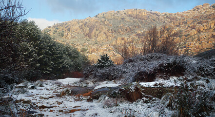paisaje nevado en lamentaba  