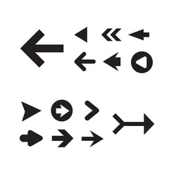 Arrow icon set isolated on background. Trendy vector collection. Different arrow icons in flat style. Creative arrows template for web site, app, graphic design, ui and logo. Arrow vector symbol