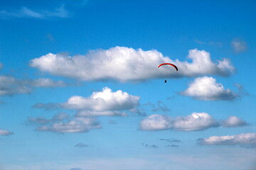 Paragliding in the sky