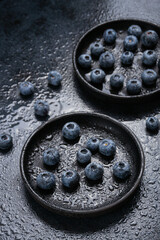 Fresh blueberry. Organic fruit berry of bilberry.