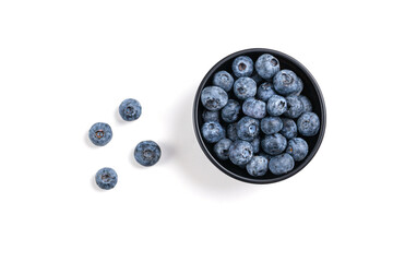 Blueberry. Fresh blueberries isolated on white background.
