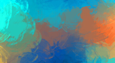 Brushed Painted Abstract Background. Brush stroked painting. Artistic vibrant and colorful wallpaper.