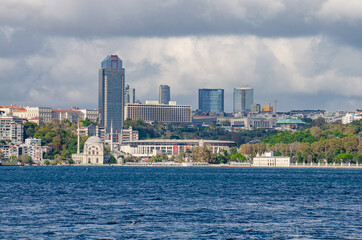 View of Istanbul from the gulf (Turkey)
