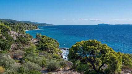 Aegean sea coast of Greece