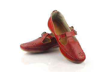 Indian made female's leather ballerina shoes	
