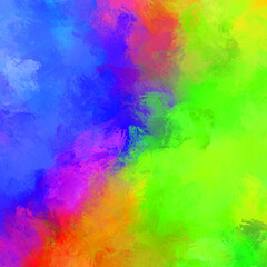 Creative abstract painting. Background with artistic brush strokes. Colorful and vibrant illustration. Painted art.