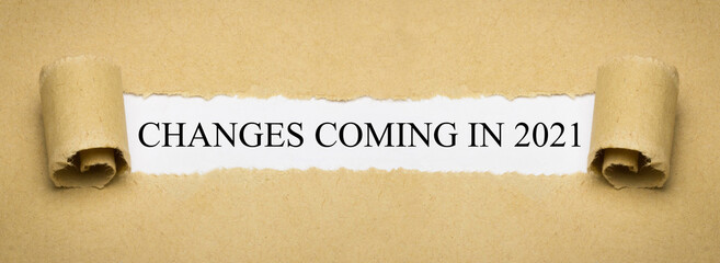 Changes coming in 2021