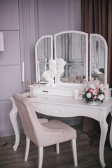 white women's dressing table