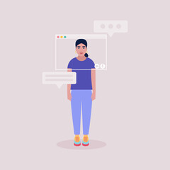 Fototapeta premium Virtual window frames