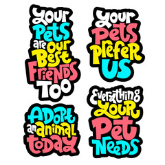 Lettering about pet
