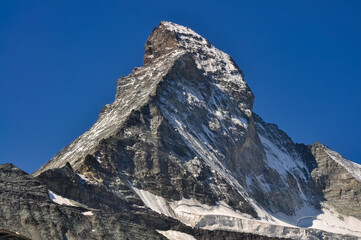 Matterhorn Berg Schweiz Wallis Zermatt Panorama Reflektion Stafelalp Zmutt Gipfel Hochgebirge Sehenswürdigkeit Switzerland Monte Cervino Italien Klimawandel Erderwärmung