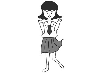 モノクロな学生　ダンス