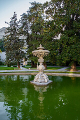 Obraz premium Dolmabahce Palace gardens in Istanbul, Turkey
