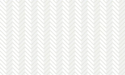 Fotobehang Visgraat Witte naadloze chevron geometrische illusie 3d patroon vector
