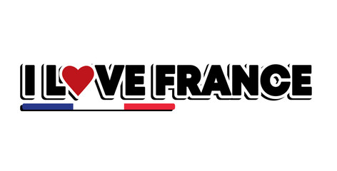 Sticker I Love France