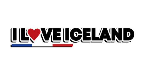 Sticker I Love Iceland