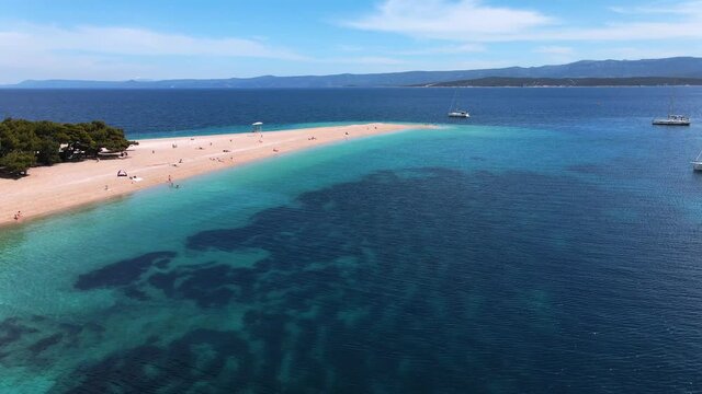 Zlatni Rat Beach in Brac, Croatia