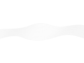 Abstract wave element line art vector illustration isolated on white background. Smooth stripe or curved wavy line.