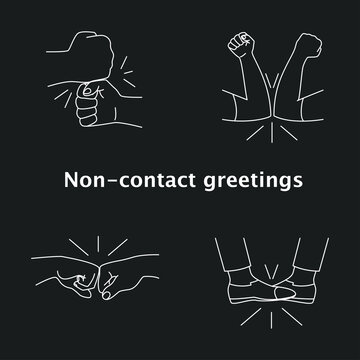Ideas For Contactless Greeting. Preventing Contact Greetings. Kinds Of Various Alternative Greetings, Reducing The Spread Of The Virus.