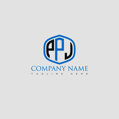 Obraz premium PPJ Letter Logo Design and Monogram Icon.