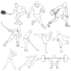 vector Sportsman hand drawn clipart 
