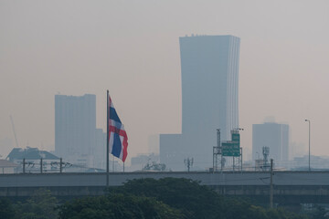 air pollution over Bangkok Thailand, PM2.5, December 2020