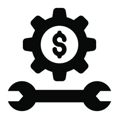 
Financial service management icon, vector of financial support 
