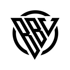Letter BBV triangle monogram cool modern simple logo concept