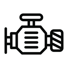 
Water valve icon in editable style 
