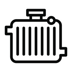 
Air filter icon in modern solid style, air purification 
