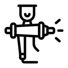 
Car painting filled icon design, spray gun
