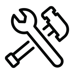 
Maintenance tools icon, vector of repairing tool 
