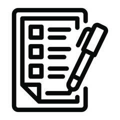 Inspection list filled icon, todo list 