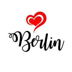 Love Berlin handwritting symbol 