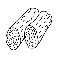 Reindeer Sausage Icon. Doodle Hand Drawn or Outline Icon Style