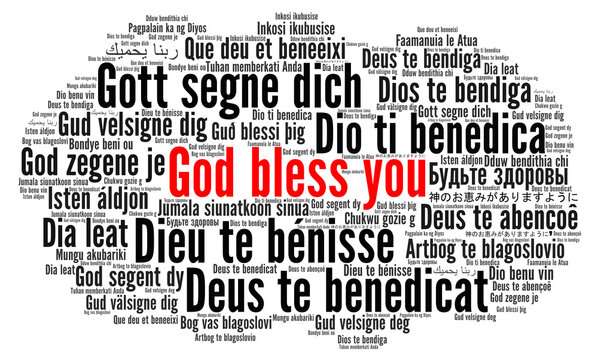 God bless you word cloud in different languages