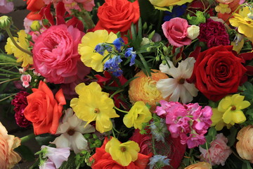 Fototapeta na wymiar Mixed spring bouquet