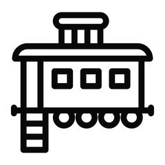 
An icon design of train, vector of railway in modern glyph style 
