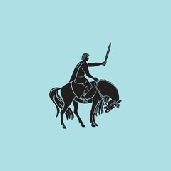Caesar on horseback